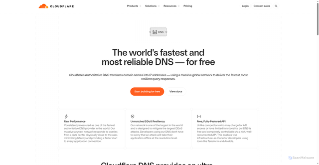 Security scan screenshot of https://aldo.ns.cloudflare.com
