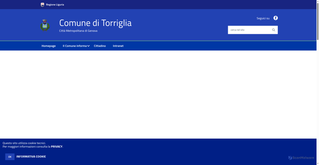 Security scan screenshot of https://www.comune.torriglia.ge.it