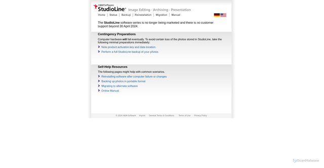Security scan screenshot of https://www.studioline.net