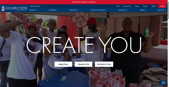 Security scan screenshot of https://columbusstate.edu