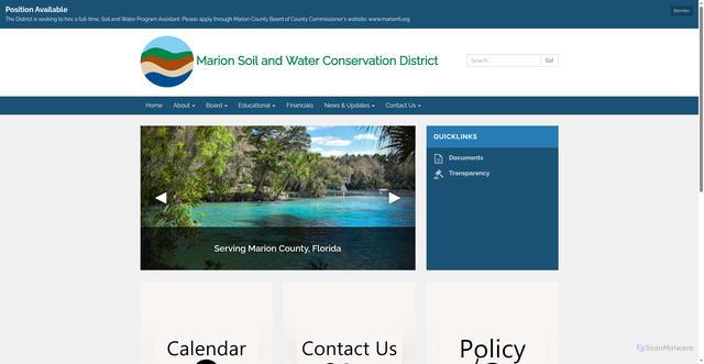 Security scan screenshot of https://www.marionswcdfl.gov/