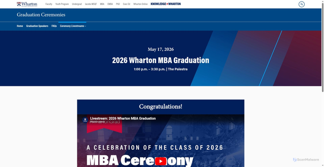 Security scan screenshot of https://graduation.wharton.upenn.edu/mba/