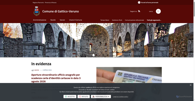 Security scan screenshot of https://www.comune.gattico-veruno.no.it