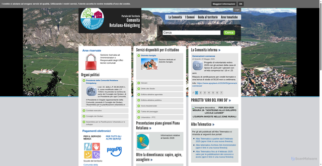 Security scan screenshot of https://www.comunitarotaliana.tn.it