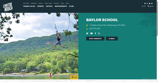 Security scan screenshot of https://www.visitchattanooga.com/listing/baylor-school/790/