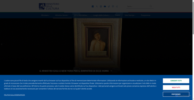 Security scan screenshot of https://cultura.gov.it