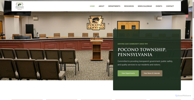 Security scan screenshot of https://www.poconopa.gov/