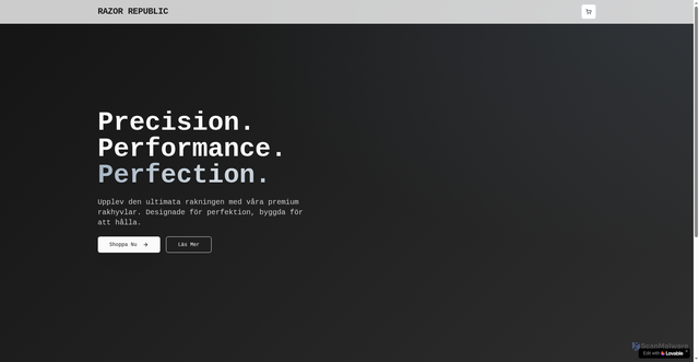 Security scan screenshot of https://razorrepublic.se/