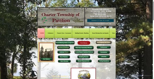 Security scan screenshot of https://www.paviliontwpmi.gov/