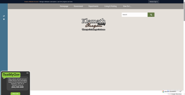 Security scan screenshot of https://klamathcountyor.gov/