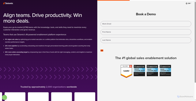 Security scan screenshot of https://content.pendo.io
