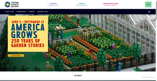 Security scan screenshot of https://www.chicagobotanic.org