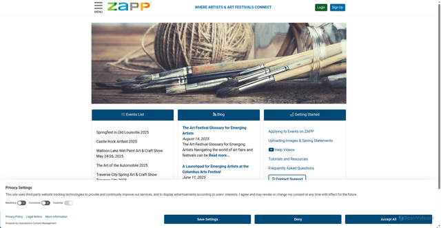 Security scan screenshot of https://zapplication.org