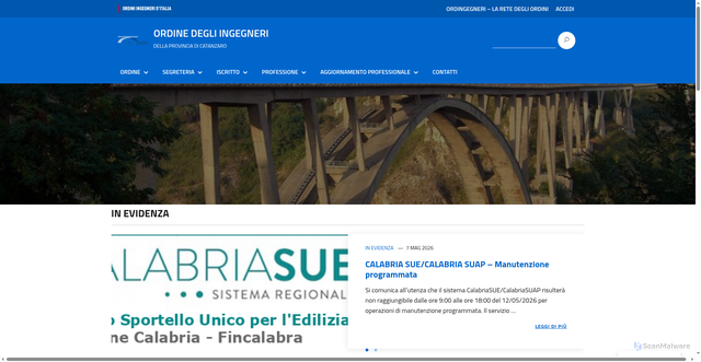 Security scan screenshot of https://catanzaro.ordingegneri.it