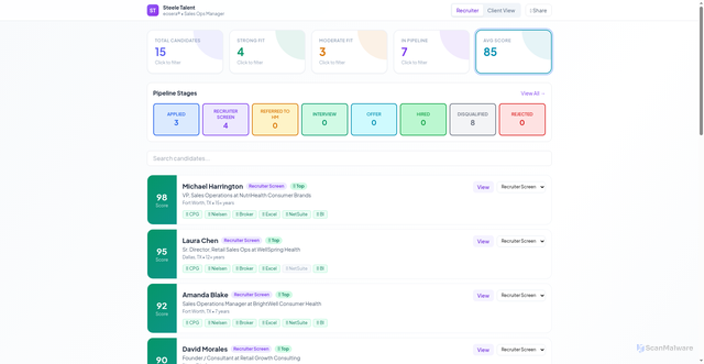 Security scan screenshot of https://steeletalentdashboard-dc0sywjwu9.edgeone.app/
