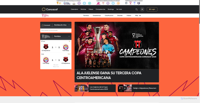Security scan screenshot of https://mediafiles.concacaf.com/es/copa-centroamericana/