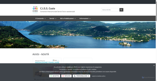 Security scan screenshot of https://www.cisscusio.it
