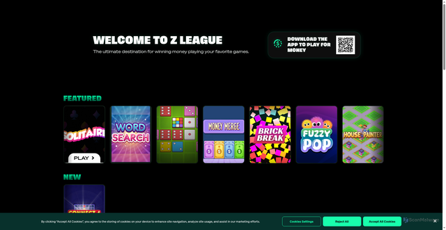 Security scan screenshot of https://www.zleague.gg/