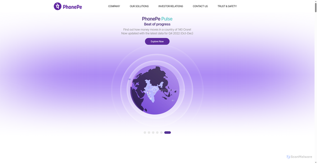 Security scan screenshot of https://phonepe.com
