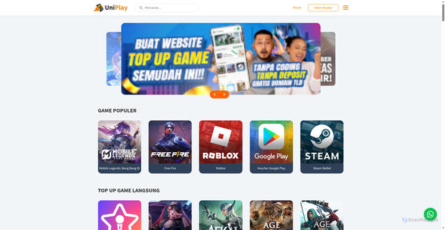 Security scan screenshot of https://ferdaystore.id/voucher/voucher-razer-gold