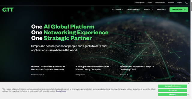 Security scan screenshot of https://gtt.net