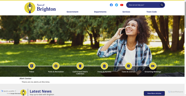 Security scan screenshot of https://brightonny.gov/