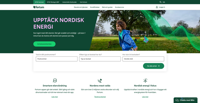 Security scan screenshot of https://www.fortum.com/se/el