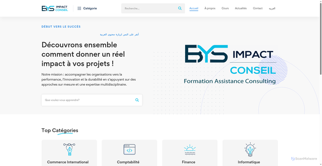Security scan screenshot of https://bysimpactconseil.com