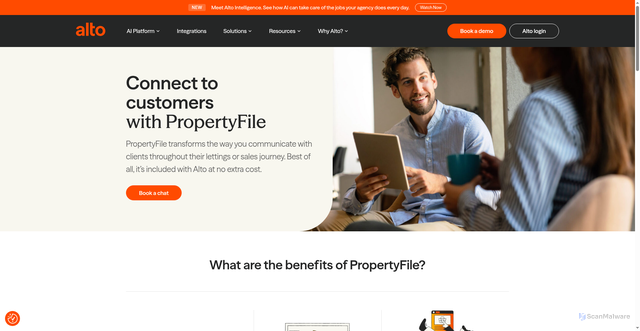 Security scan screenshot of https://propertyfile.co.uk