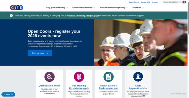 Security scan screenshot of https://www.citb.co.uk