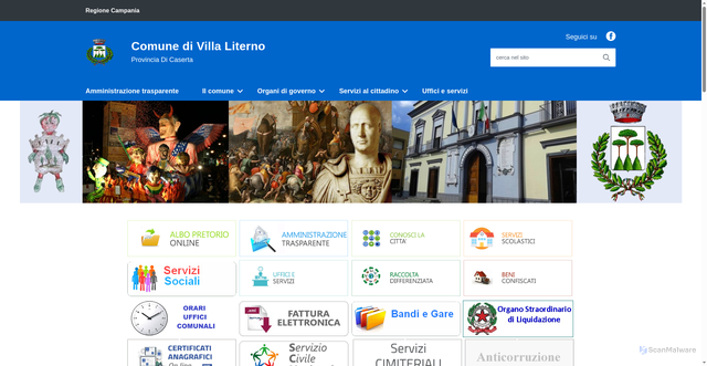 Security scan screenshot of http://www.comune.villaliterno.ce.it