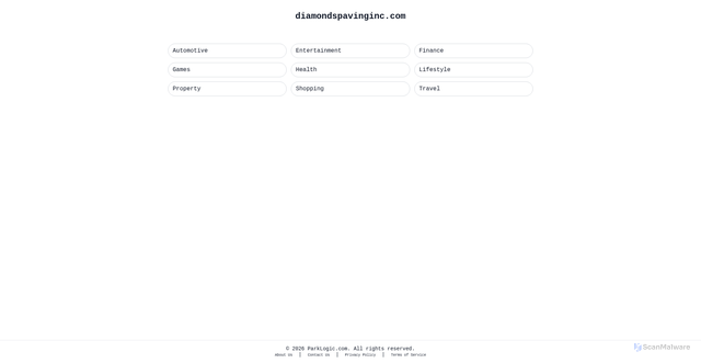 Security scan screenshot of https://diamondspavinginc.com