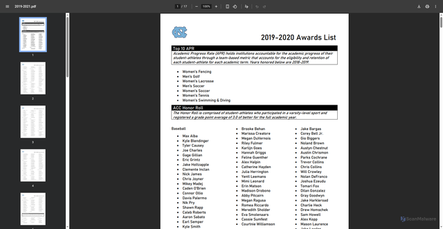 Security scan screenshot of https://aspsa.unc.edu/wp-content/uploads/sites/357/2021/05/2019-2021.pdf