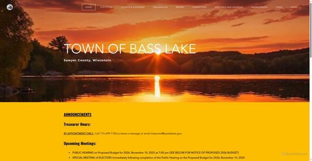 Security scan screenshot of https://www.basslakewi.gov/