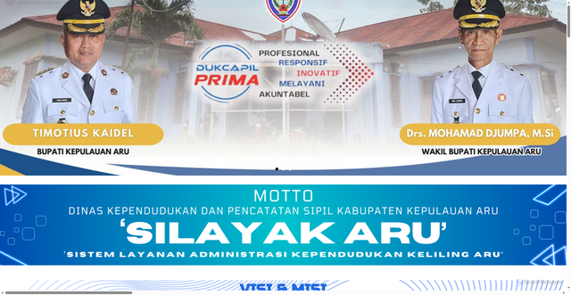 Security scan screenshot of http://www.dukcapil.kepulauanarukab.go.id/