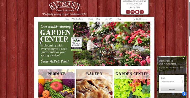 Security scan screenshot of https://baumanfarms.com/