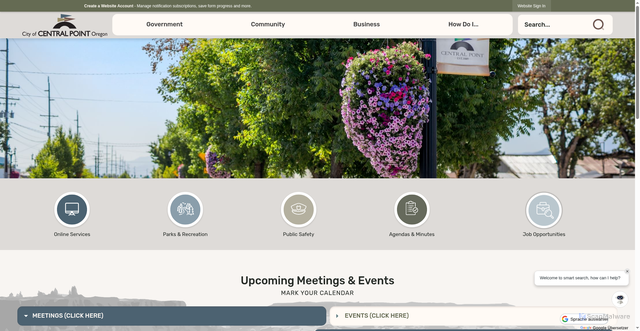 Security scan screenshot of https://centralpointoregon.gov/