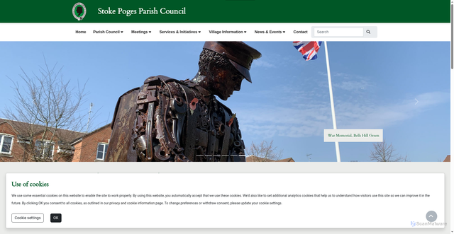 Security scan screenshot of http://www.stokepogesparishcouncil.gov.uk/