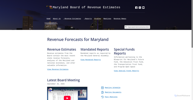 Security scan screenshot of https://mdbre.gov/