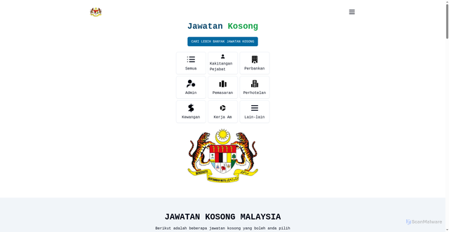 Security scan screenshot of jawatanterkini-my.vercel.app
