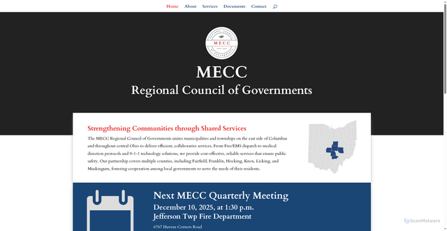 Security scan screenshot of https://meccrcog-oh.gov/