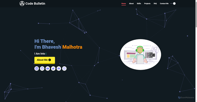 Security scan screenshot of https://codebulletin.github.io