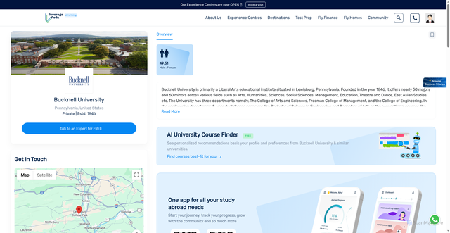 Security scan screenshot of https://leverageedu.com/universities/bucknell-university/