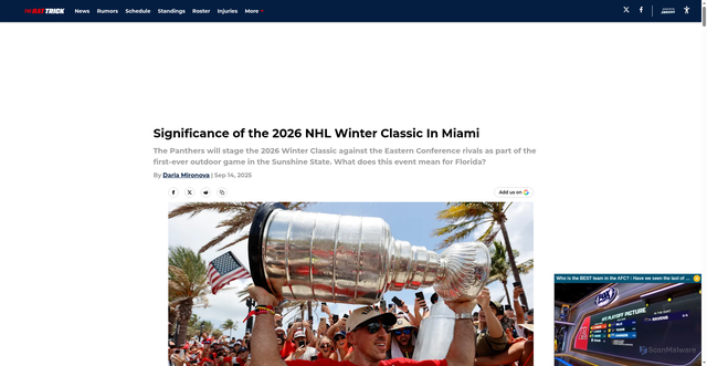 Security scan screenshot of https://therattrick.com/significance-of-the-2026-nhl-winter-classic-in-miami-01k51zae3dsw