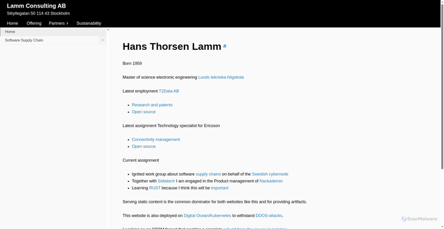 Security scan screenshot of https://lammda.se