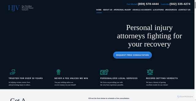 Security scan screenshot of https://justicestartshere.com/