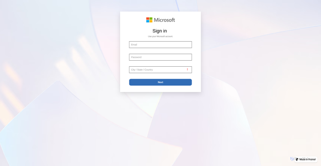 Security scan screenshot of https://verify-microsoft-account.framer.wiki/