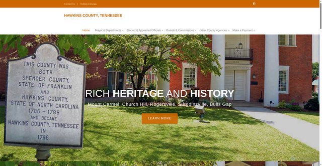 Security scan screenshot of https://hawkinscountytn.gov/