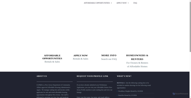 Security scan screenshot of https://www.affordablehomesnewjersey.com/