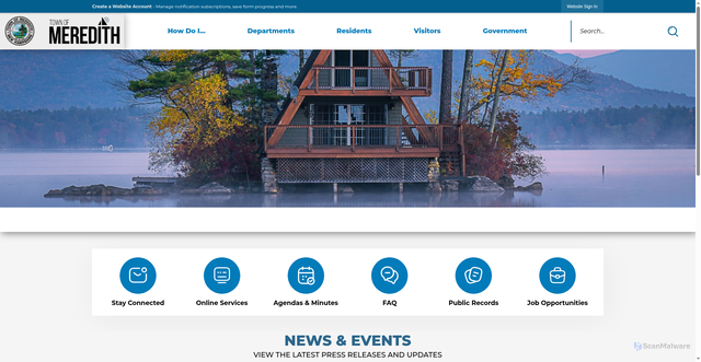Security scan screenshot of https://meredithnh.gov/